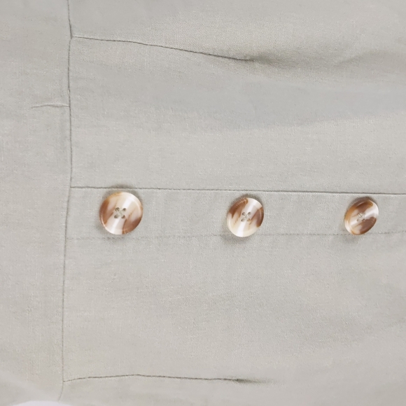 Piping Hot Women's Dress Size 10 Green A-Line Adjustable Straps Shirring Buttons - Picture 5 of 16